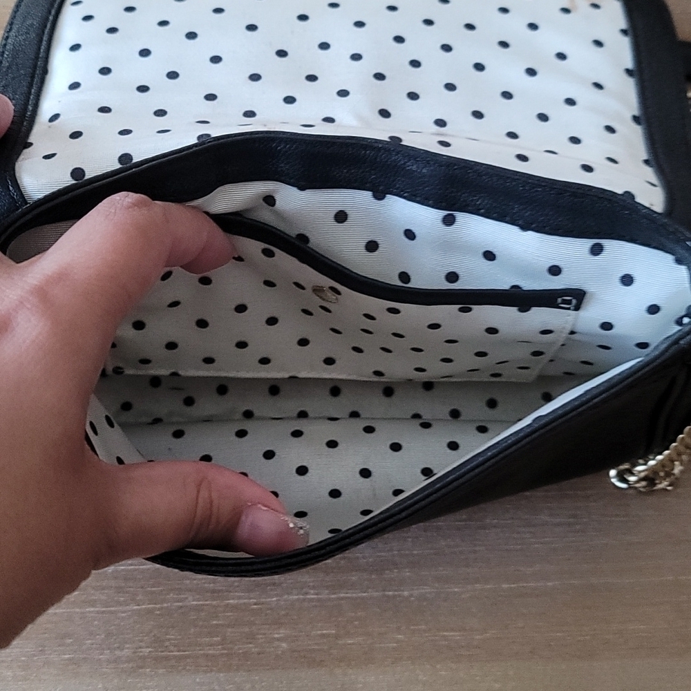 Kate Spade Primrose Hill Kaelin Black Leather Bow Chain Crossbody Bag - Picture 9 of 15
